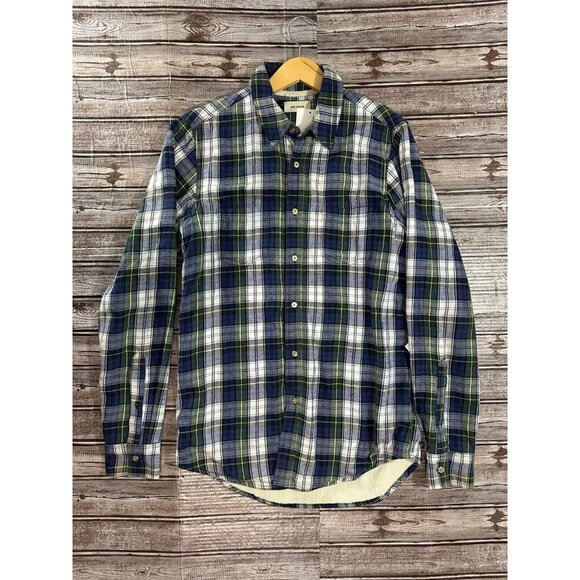Aime Leon Dore waffle lined plaid Overshirt size M color blue multicolor